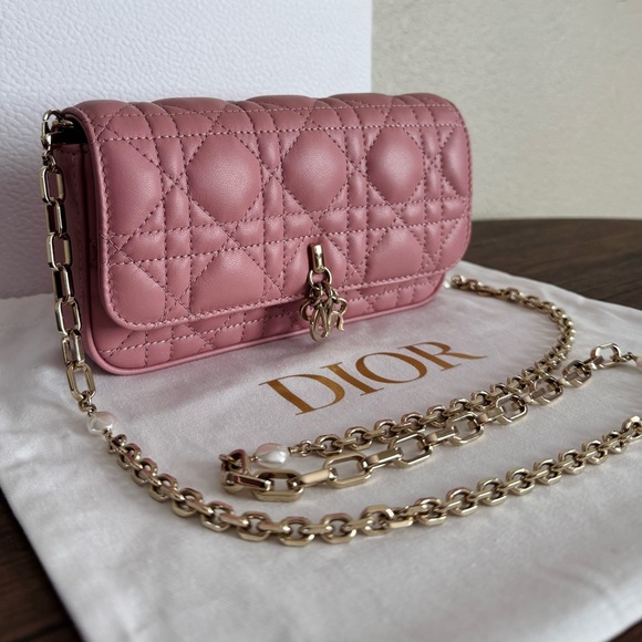 DIOR My Dior Lambskin Leather Phone Crossbody Bag - Picture 2 of 7